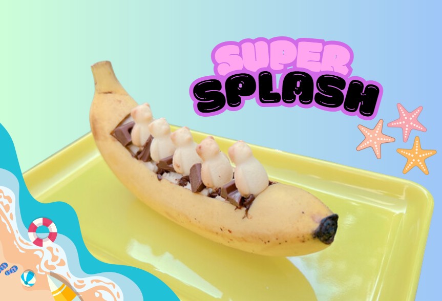 とろ～りアツアツ！焼きチョコバナナボート